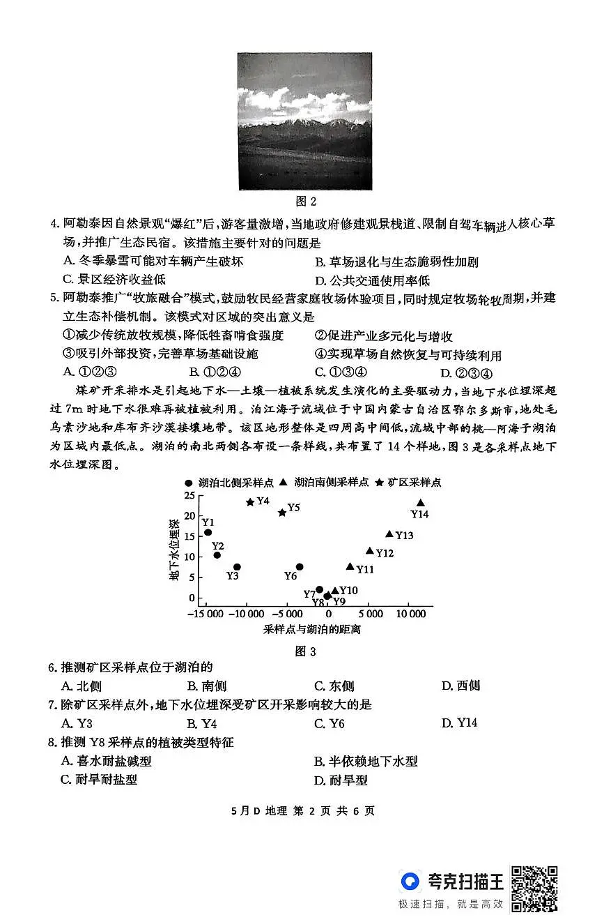 2025届河北省邯郸市高考模拟预测地理试题(高考模拟)第2页