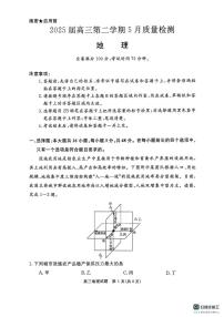 河南省部分学校2024-2025学年高三下学期5月月考地理试题（图片版，含答案）