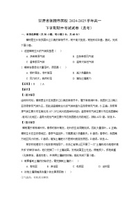 甘肃省张掖市某校2024-2025学年高一下学期期中考试（选考）地理试卷（解析版）