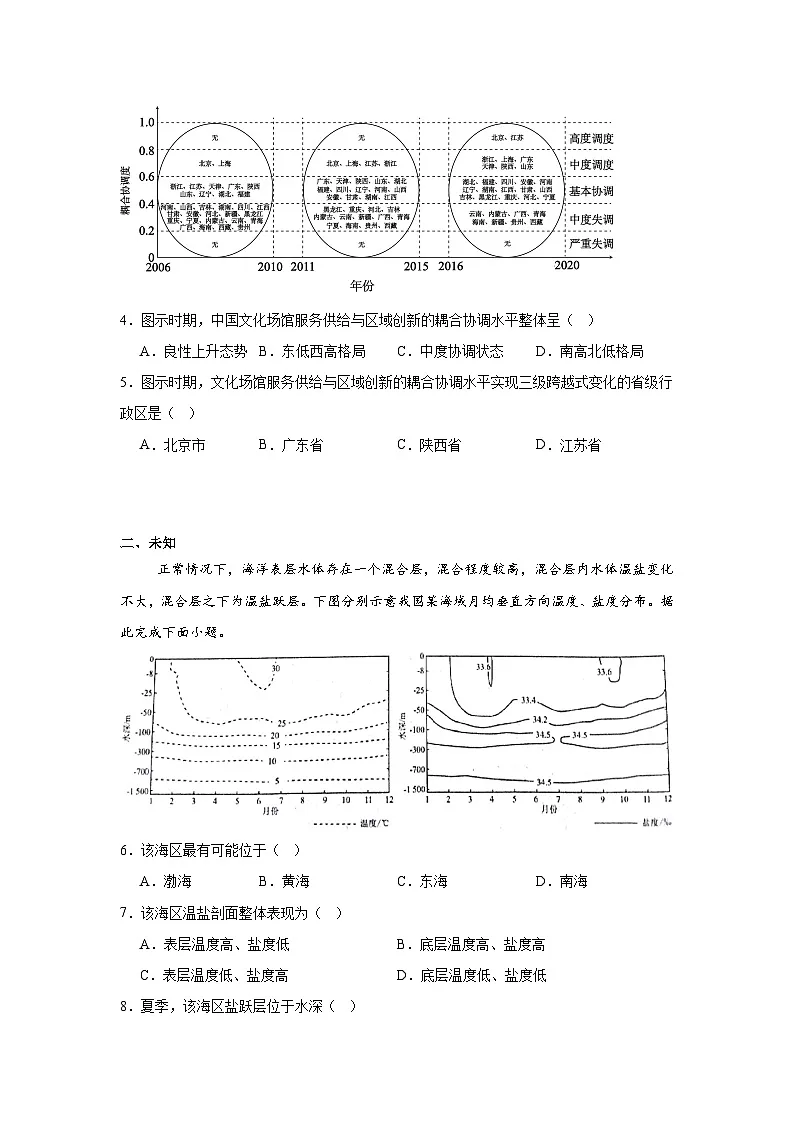 2025届山东省百师联盟高三二模考试地理试题(无答案)第2页
