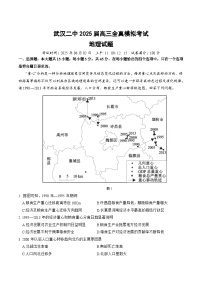 湖北省武汉市第二中学2025届高三下学期全真模拟地理试卷（Word版附答案）