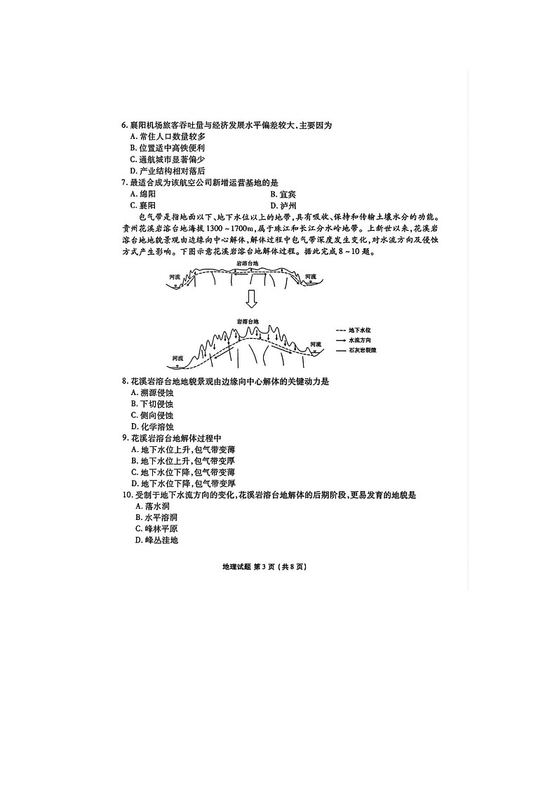 廣東衡水金卷2025屆高三5月份聯(lián)考地理試卷含答案docx第3頁(yè)