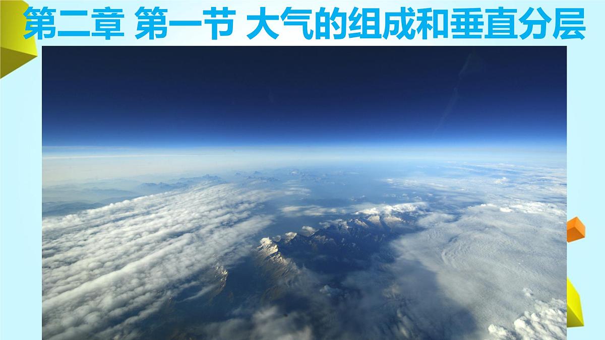 人教版 2019 高中地理必修一2.1 大气的组成和垂直分层课件 PPT第1页