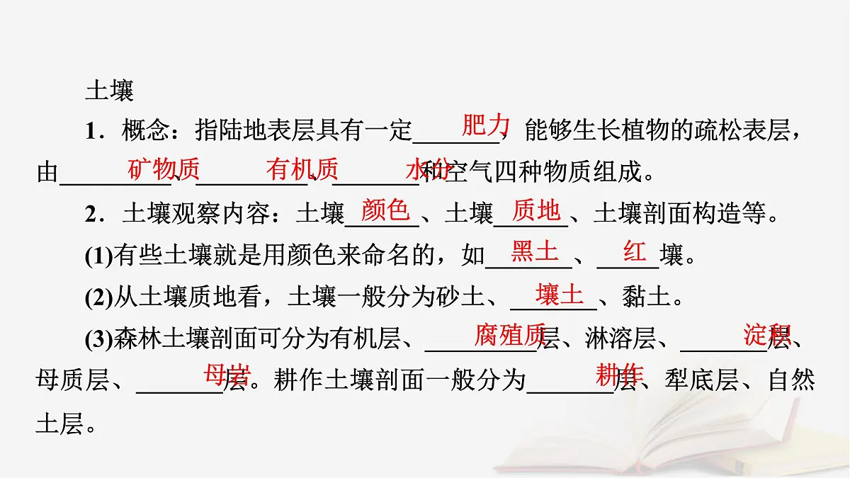 2026届高考地理一轮总复习第1部分自然地理第6章自然环境的整体性与差异性第1讲植被与土壤课时2土壤课件第6页