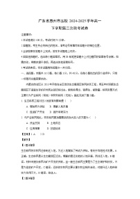 广东省惠州市五校2024-2025学年高一下学期第二次联考地理试卷（解析版）