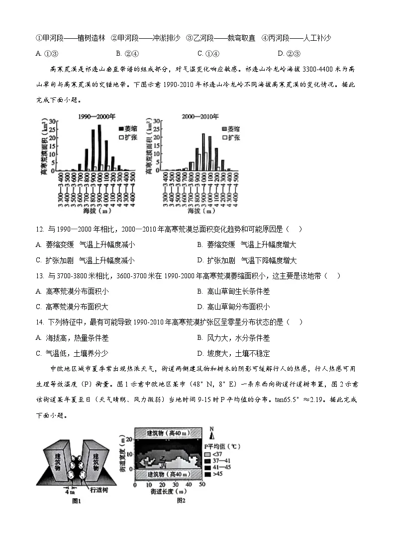 2025年高考真题——地理(湖南卷) Word版无答案第3页