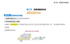 2.2構(gòu)造地貌的形成知識點串講課件+分層訓(xùn)練-人教版高中地理高二上冊（選必一）
