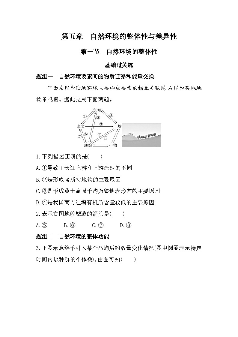 5.1自然环境的整体性分层训练(含答案解析)-人教版高中地理高二上册(选必一)第1页
