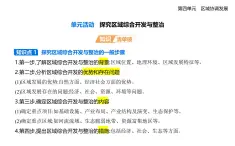 第四單元 單元活動-探究區(qū)域綜合開發(fā)與整治知識點串講課件+分層訓練-魯教版地理高二上冊（選必二）