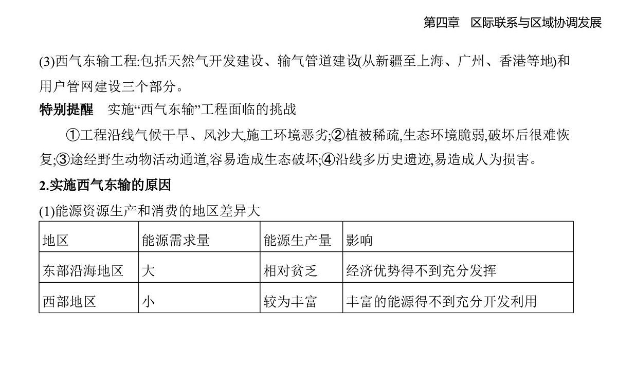 第二节 资源跨区域调配知识点串讲课件-人教版地理高二上册(选必二)第3页