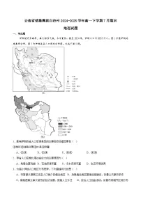 云南省楚雄州2024-2025学年高一下学期期末考试地理试卷(Word版附答案)