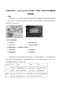 云南省红河州、文山州2024-2025学年高二下学期期末考试地理试题（Word版附答案）