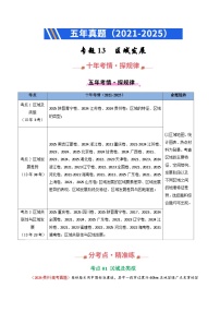 备战2026年高考地理精品试题汇编专题13区域发展（Word版附解析）
