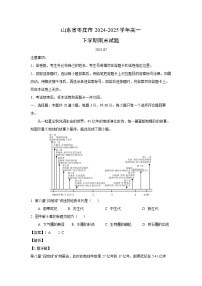 山东省枣庄市2024-2025学年高一下学期期末地理试卷（解析版）