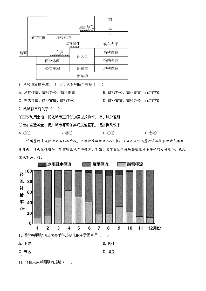 精品解析:河南省许昌市魏都区许昌高级中学2024-2025学年高三上学期8月月考地理试题(原卷版)第3页