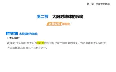 1.2太陽對(duì)地球的影響-知識(shí)點(diǎn)串講課件+分層訓(xùn)練（含答案解析）湘教版高中地理高一上冊(cè)（必修一）