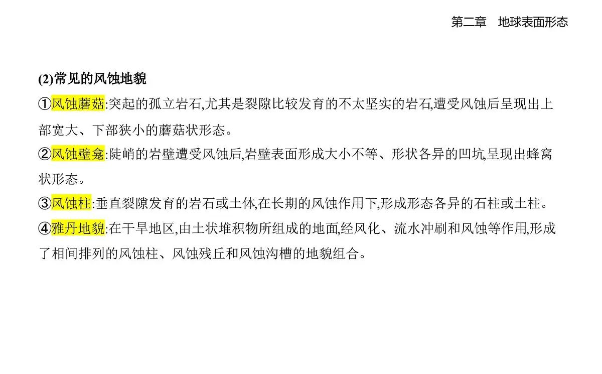 第二节 风成地貌知识点串讲课件-湘教版高中地理高一上册(必修一)第2页