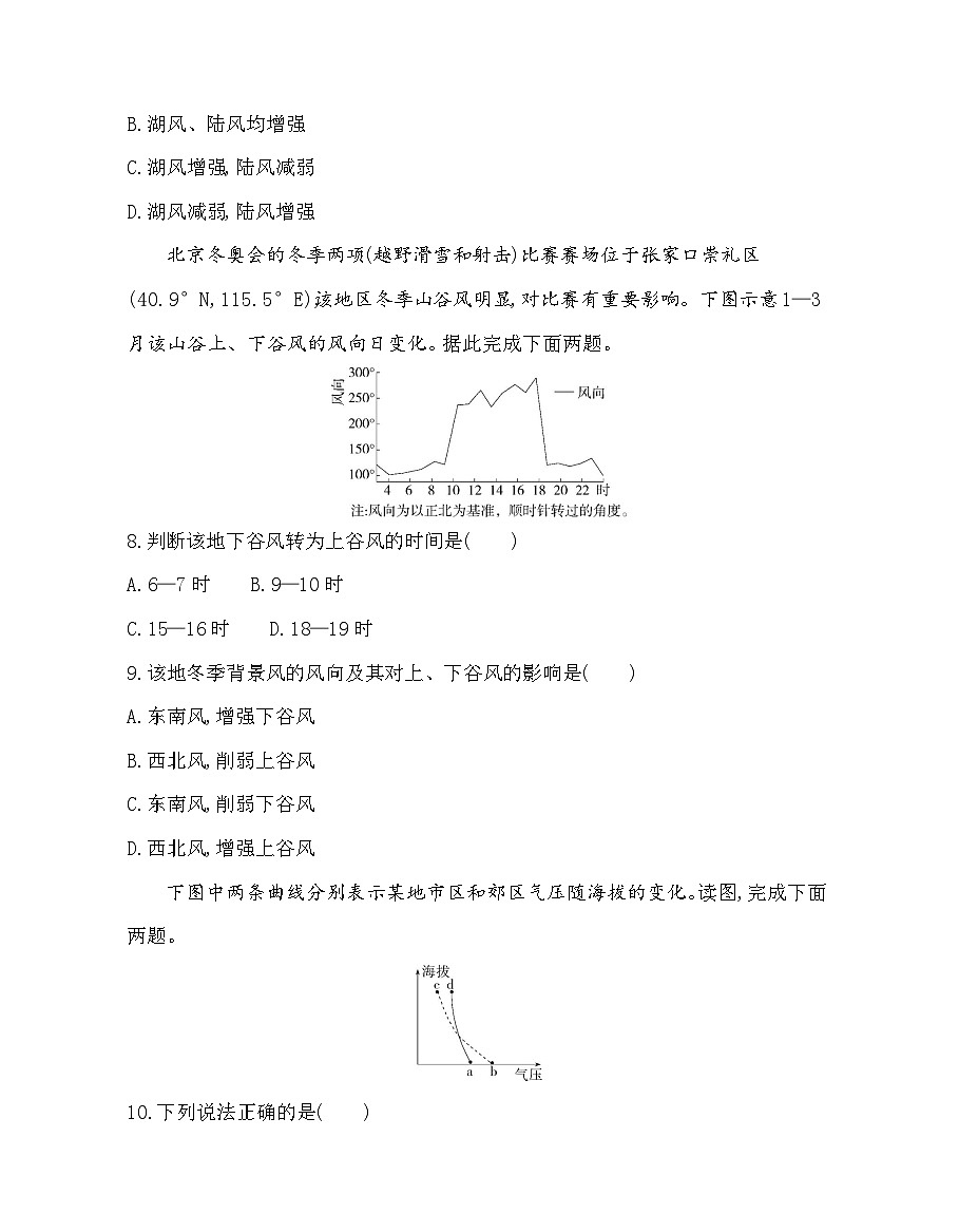 第三章专题强化练5常见的热力环流及其应用(含答案解析)湘教版高中地理高一上册(必修一)第3页