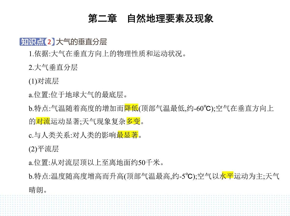 第二节 大气的组成与垂直分层-知识点串讲课件-中图版高中地理高一上册(必修一)第3页
