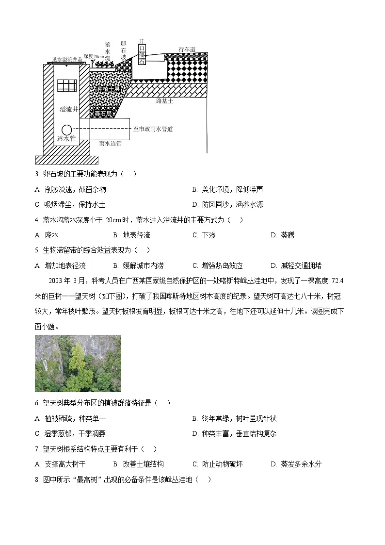 山西省太原市太原师范学院附属中学2025-2026学年高二上学期开学分班考试地理试卷第2页