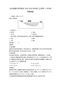 河北省衡水市阜城县2024-2025学年高二上学期11月月考地理试题（解析版）
