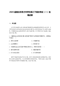 2025届重庆市育才中学校高三下模拟考试（一）地理试卷（含答案解析）