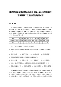 黑龙江省哈尔滨市第六中学校2024-2025学年高三下学期第二次模拟检测地理试题（含答案解析）