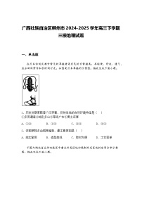 广西壮族自治区柳州市2024-2025学年高三下学期三模地理试题（含答案解析）