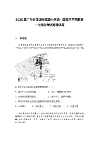 2025届广东省深圳市高级中学高中园高三下学期第一次模拟考试地理试题（含答案解析）