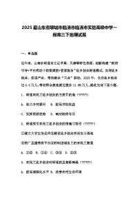 2025届山东省聊城市临清市临清市实验高级中学一模高三下地理试题（含答案解析）