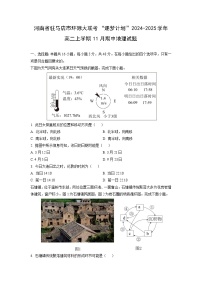 河南省驻马店市环际大联考“逐梦计划”2024-2025学年高二上学期11月期中地理试卷（学生版）