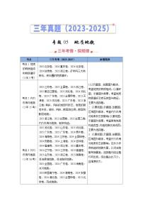 2023-2025年高考地理真题分类汇编专题05地质地貌（Word版附解析）