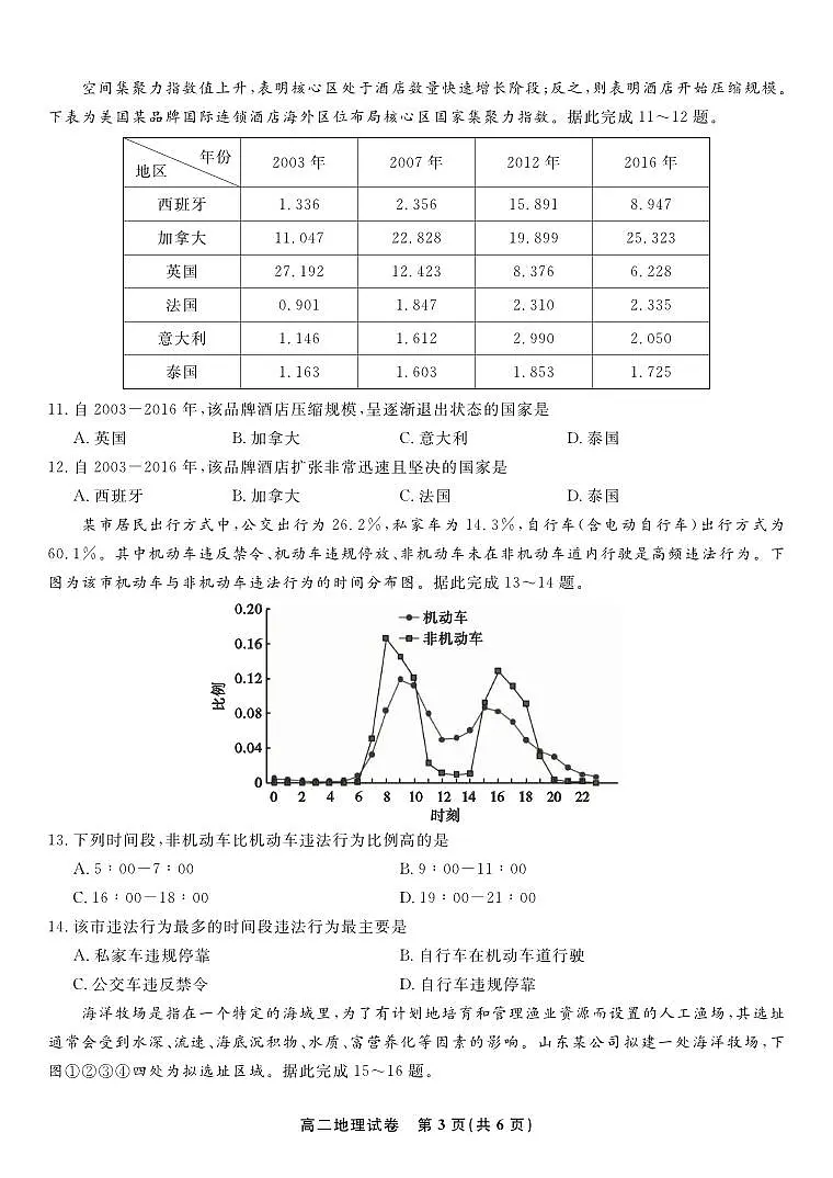 安徽省皖江名校2023-2024学年高二上学期开学联考 地理试卷第3页