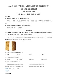 浙江省”七彩阳光“新高考研究联盟2025-2026学年高一上学期期中地理试卷（含答案）