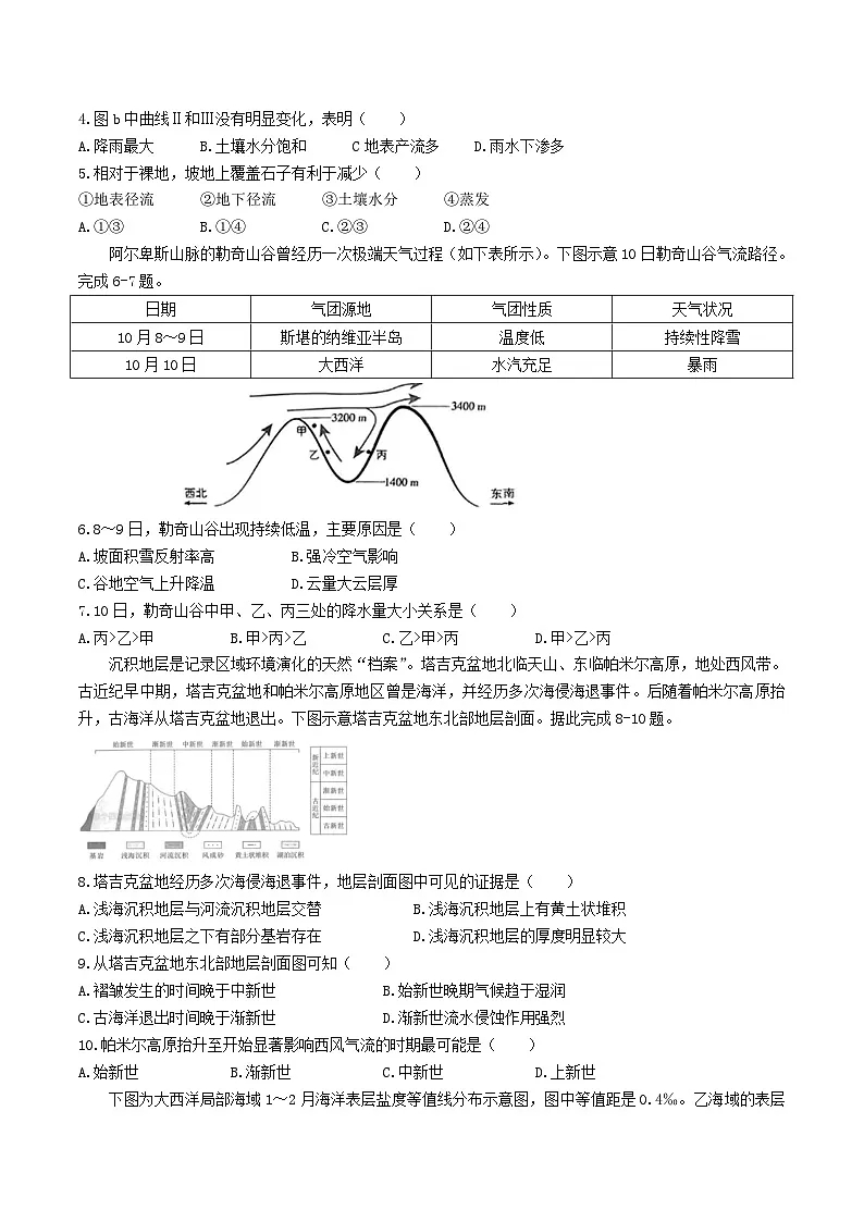山东师范大学附属中学2026届高三上学期期中考试地理试卷(Word版附答案)第2页