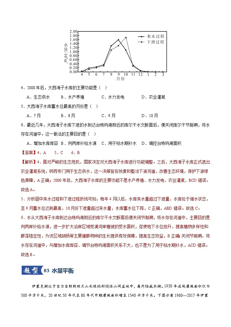 高考地理一轮复习-水循环和水量平衡(专项训练)(全国通用)(解析版)第3页
