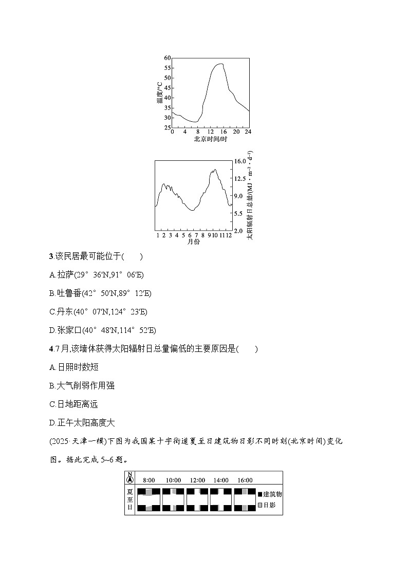 2026届高三地理二轮复习试题专题综合练1地球运动(Word版附解析)第2页