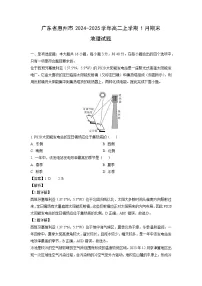 广东省惠州市2024-2025学年高二上学期1月期末地理试卷（解析版）