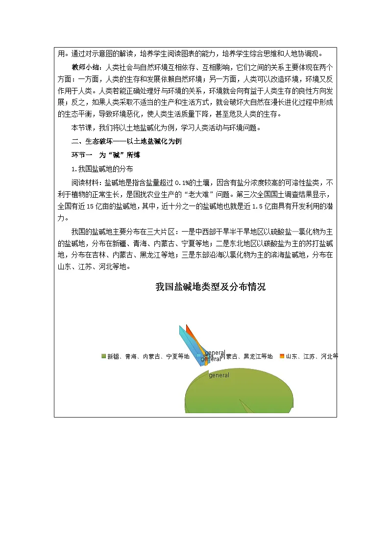 湘教版高中地理 选修3资源、环境与国家安全1.2人类活动与环境问题 表格式教案第3页