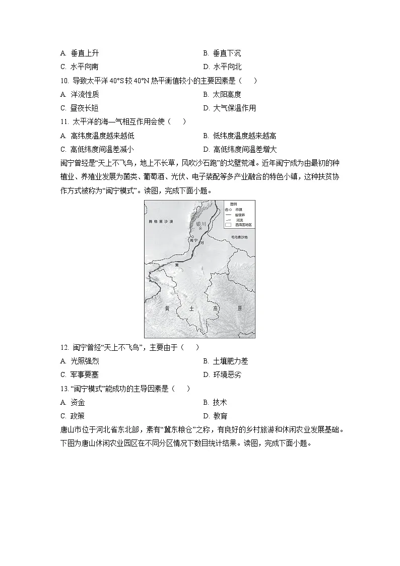 广西壮族自治区河池市2023-2024学年高二上学期1月期末地理试卷(学生版)第3页