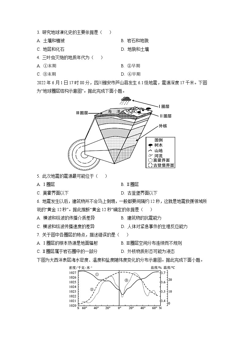 2024-2025学年江苏省徐州市部分学校高二上学期学业水平合格性模拟考试地理试卷(学生版)第2页