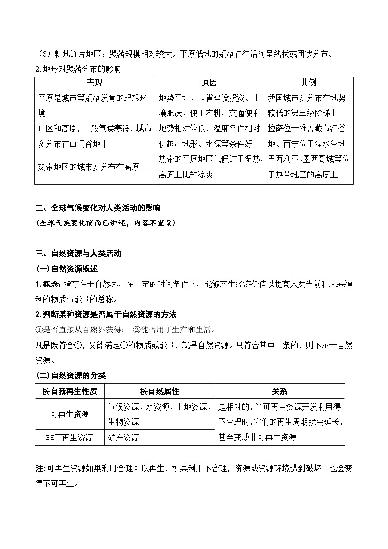 7.1 自然地理环境对人类活动的影响(讲义)- 高考地理一轮复习讲练测第3页