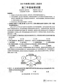 河南省南阳市六校联考2024-2025学年高二上学期12月月考地理试题（含答案）