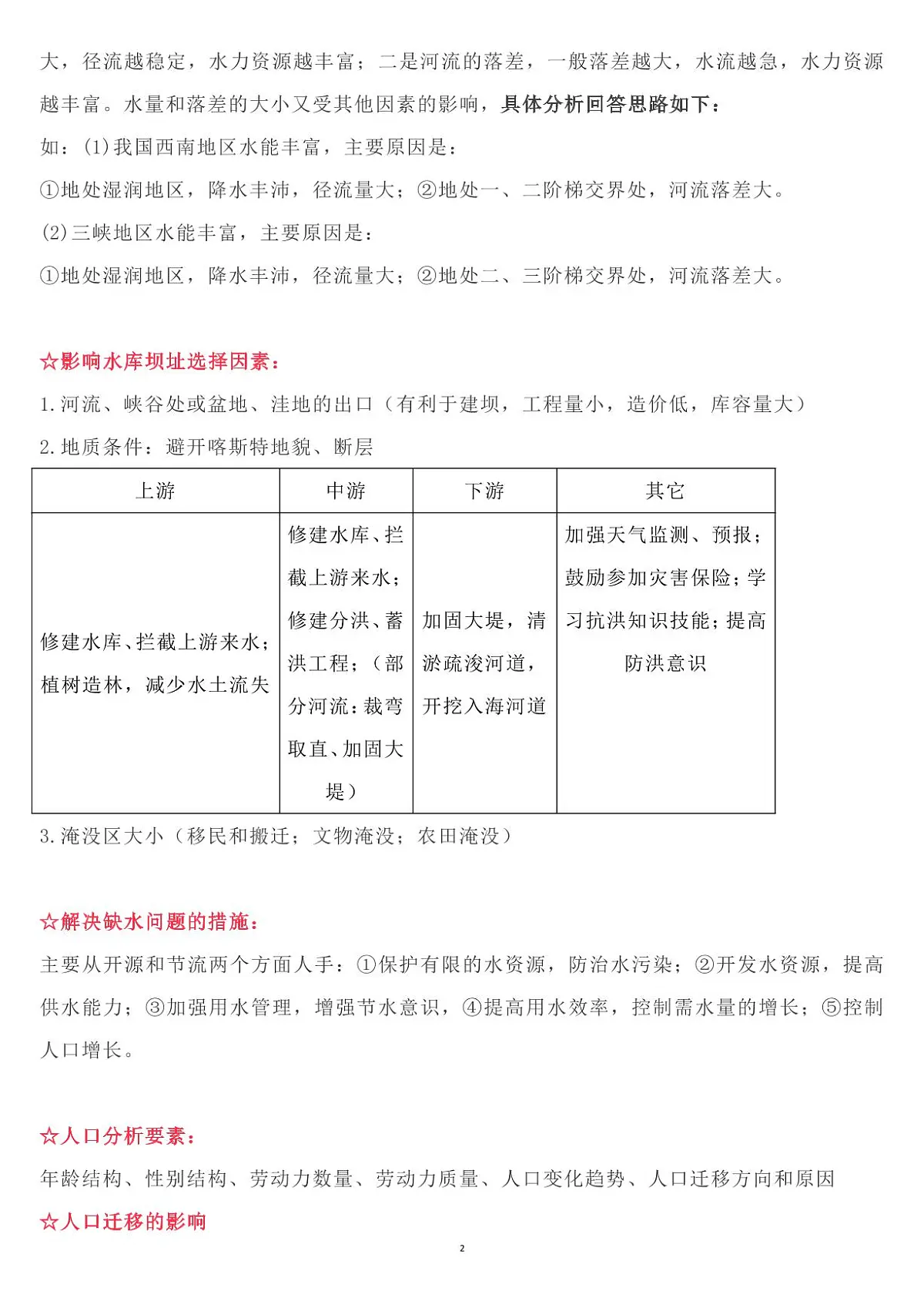 高考地理常考问题原因及措施整理知识清单(共12页)第2页