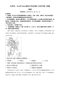 云南省红河州、文山州2025-2026学年高三上学期期末检测地理试卷（试卷+解析）