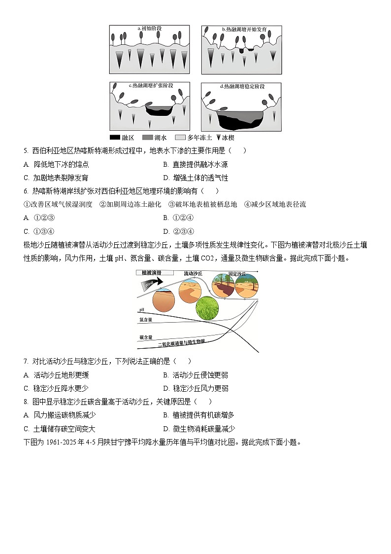 2025-2026学年辽宁省葫芦岛市高二上学期期末地理试卷(学生版)第2页