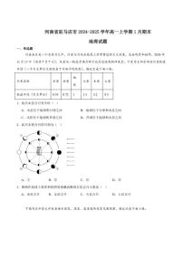 河南省驻马店市2024-2025学年高一上学期1月期末质量监测地理试卷（含答案）