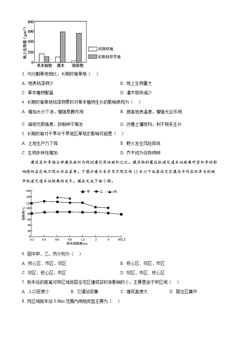 河北省石家庄市百师联盟2025-2026学年高三上学期2月期末质量检测地理试题(试卷+解析)第2页