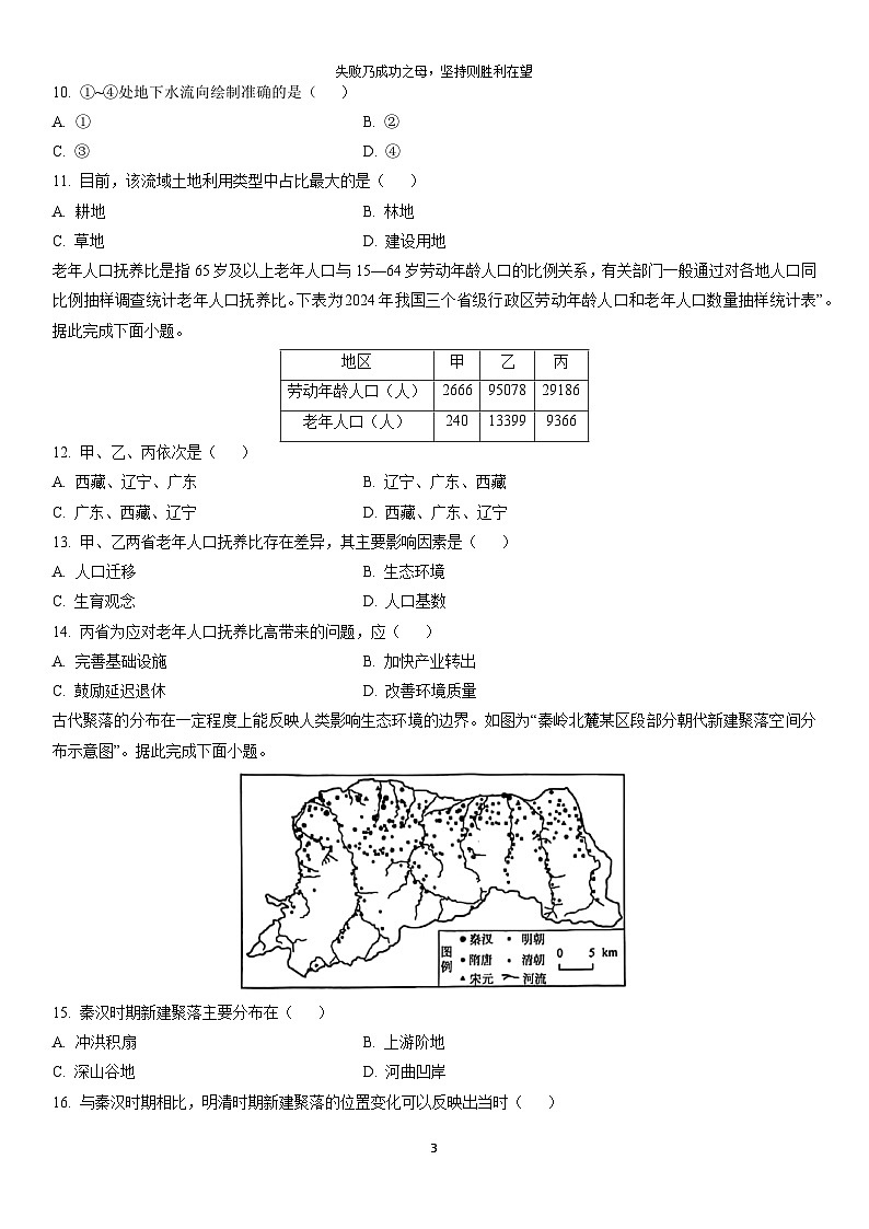 2026届江苏省南通市高三第一次模拟地理试卷(学生版)第3页