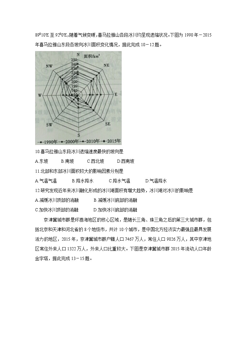 安徽省浮山中学等重点名校2020届高三第一次月考试题 地理03